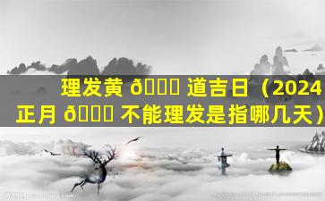 理发黄 🐘 道吉日（2024正月 🐝 不能理发是指哪几天）